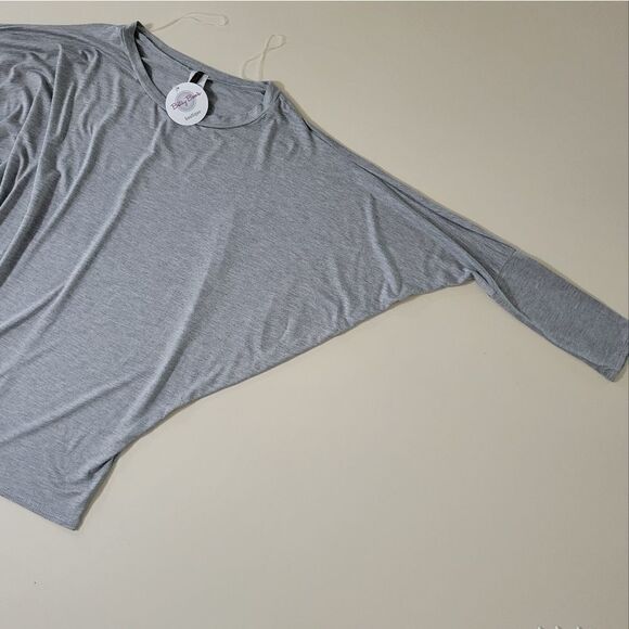 MOA Collection Women's Dolman Sleeve Gray Top - Picture 11 of 14